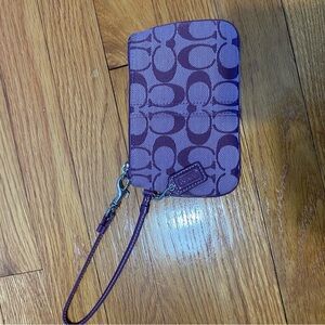 Coach Purple Wristlet